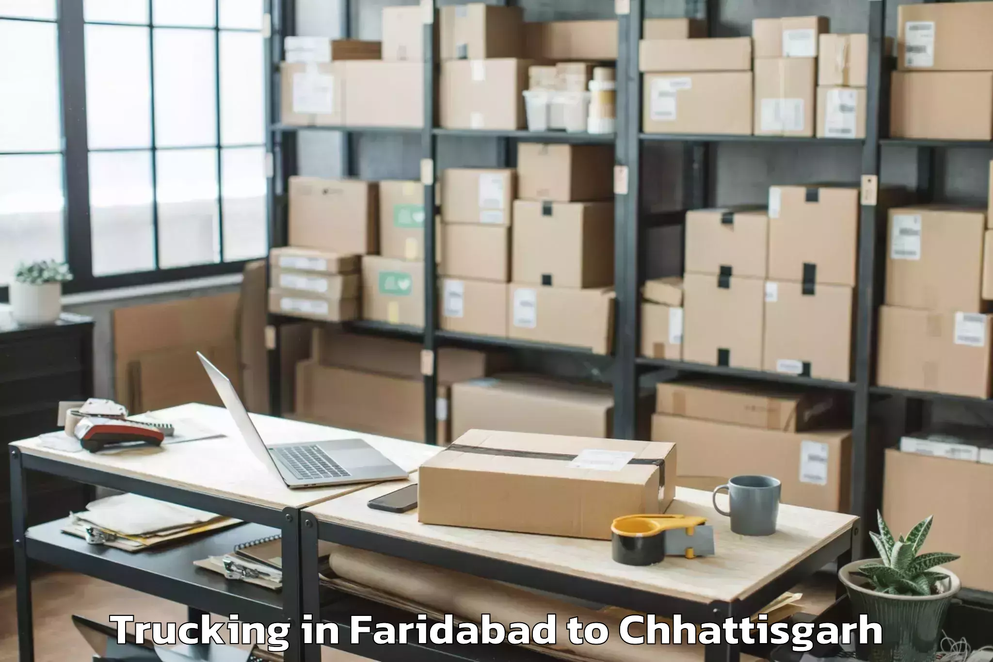 Top Faridabad to Chopan Trucking Available